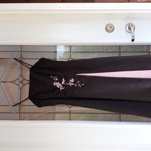 Fairweather Gorgeous Black/Powder Pink Formal Maxi Flared Gown Size 4 Excel.Cond